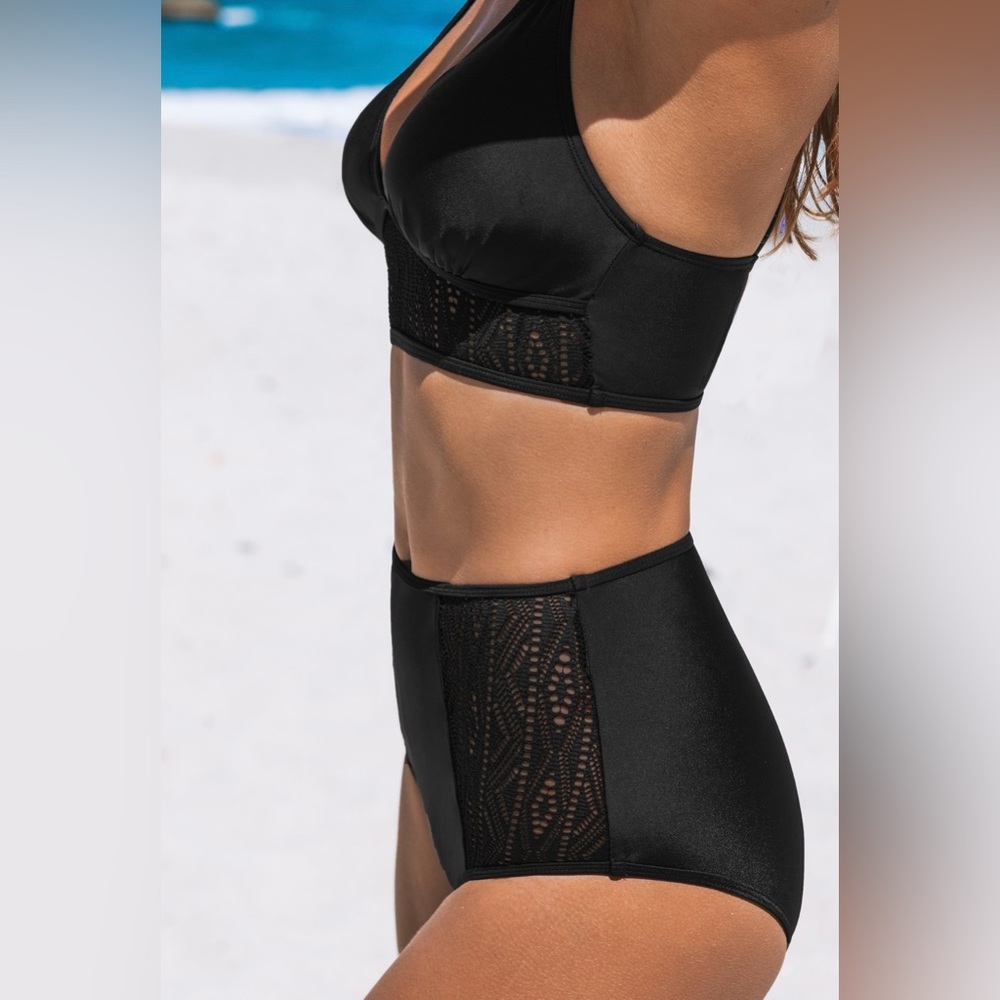 CUPSHE Dual Strap Bikini Bralette & Hipster Bottoms Set - Picture 6 of 10